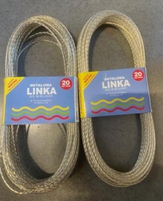 Prekės „Virvė skalbiniams su plieno šerdimi dengta plastiku 20 m“ paveikslėlis