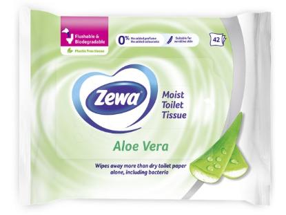 Prekės „Popierius tualetinis drėgnas 42 vnt AloeVera Zewa“ paveikslėlis
