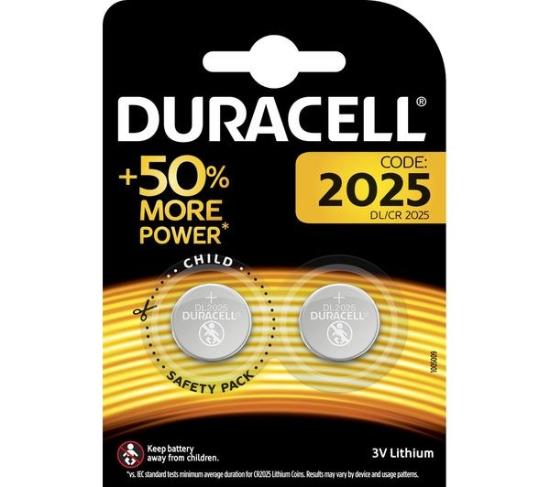 Prekės „Elementai DURACELL, CR2025, 3 V, 2 vnt.“ paveikslėlis