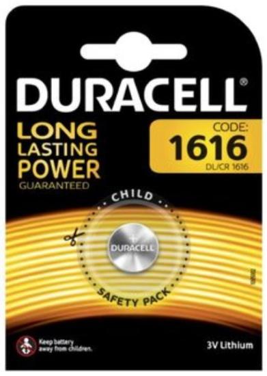 Prekės „Elementai Duracell, CR1616, 3 V“ paveikslėlis
