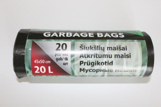 Prekės „Maišai šiukšlėms HDPE 20 L / (20vnt/rul.)“ paveikslėlis