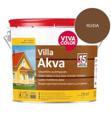 Prekės „Dažai matiniai medienai Vivacolor Villa-Akva 540X ruda 2,7 l“ paveikslėlis