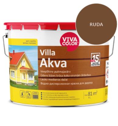 Prekės „Dažai matiniai medienai VivacolorVilla-Akva 540X ruda 9,3 l“ paveikslėlis
