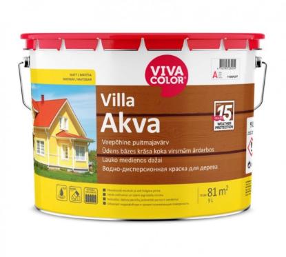 Prekės „Dažai matiniai medienai Vivacolor Villa-Akva C 9 l“ paveikslėlis