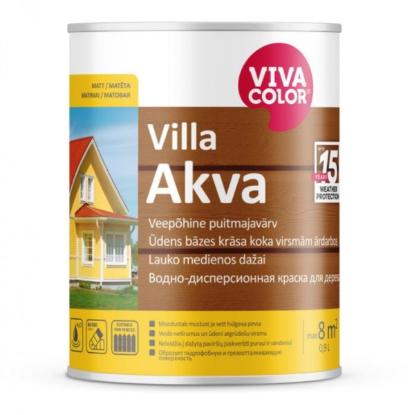 Prekės „Dažai matiniai medienai Vivacolor Villa-Akva C 0,9 l“ paveikslėlis
