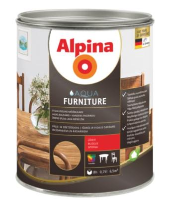 Prekės „Lakas baldinis blizgus EXAP Aqua Furniture SM XB 750 ml Alpina“ paveikslėlis