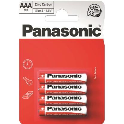 Prekės „Elementai PANASONIC RED, Zinc, AAA, R03, 4 vnt.“ paveikslėlis