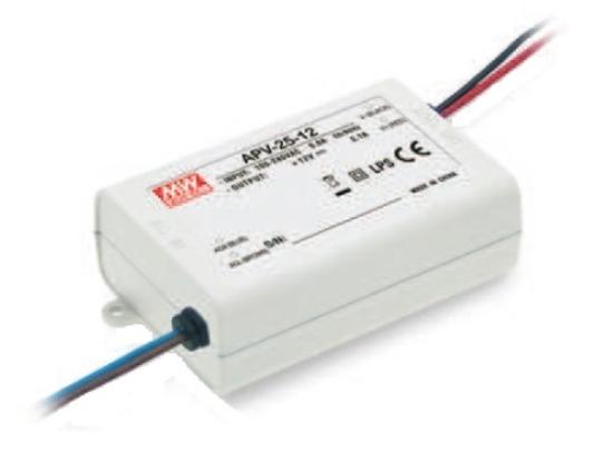Prekės „Maitinimo šaltinis LED 12V/2,1A APV-25-12 Mean Well“ paveikslėlis