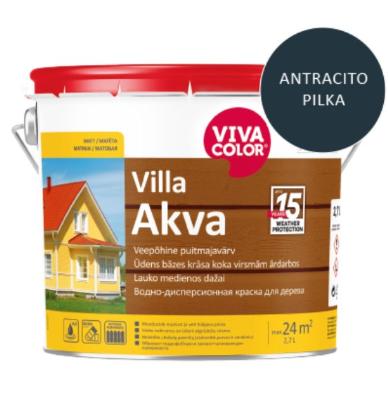 Prekės „Dažai matiniai medienai Vivacolor Villa-Akva 7016 pilka 9 l“ paveikslėlis