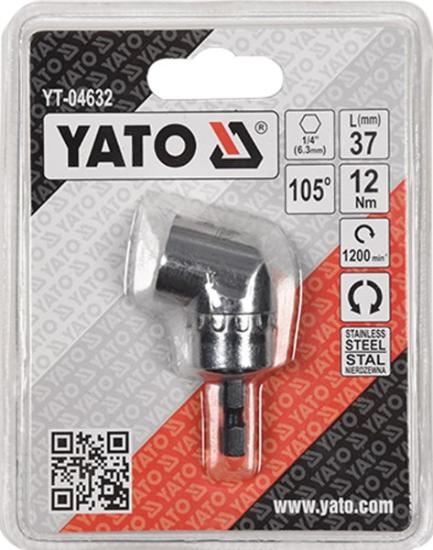 Prekės „Laikiklis magnetinis 1/4 kampinis 37  mm 105° Yato“ paveikslėlis