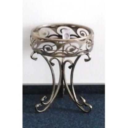 Prekės „Stovas gėlėms metalinis sendinto vario spalvos 37 x 28 cm 10-1535“ paveikslėlis