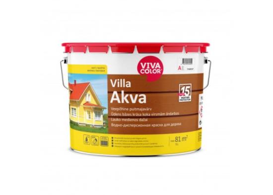 Prekės „Dažai matiniai medienai Vivacolor Villa-Akva 502X geltona 9,9 l“ paveikslėlis