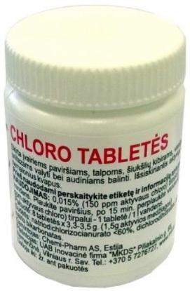 Prekės „Chloro tabletės 8 vnt“ paveikslėlis