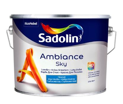 Prekės „Vandeniniai lubų dažai SADOLIN AMBIANCE SKY, 2,5 l, balti, visiškai matiniai“ paveikslėlis