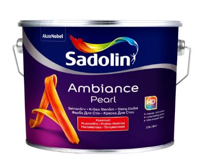 Prekės „Vandeniniai sienų dažai SADOLIN AMBIANCE PEARL, 2,5 l, BW bazė, pusiau matiniai“ paveikslėlis