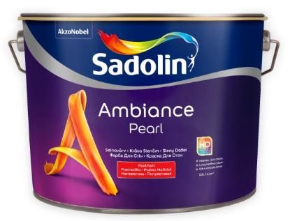 Prekės „Vandeniniai sienų dažai SADOLIN AMBIANCE PEARL, 10 l, BW bazė, pusiau matiniai“ paveikslėlis
