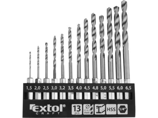 Prekės „Rinkinys grąžtų metalui 1,5-6,5mm HEX Extol“ paveikslėlis