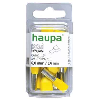 Prekės „Antgalis laidų sujungimo 2 x 6 / 14 geltonas 270797 / 10 HAUPA“ paveikslėlis