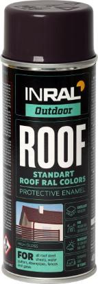 Prekės „Dažai aerozoliniai stogui INRAL ROOF RAL8019, Pilkai ruda, blizgi, 400 ml“ paveikslėlis