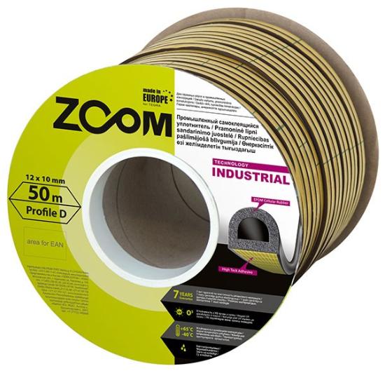 Prekės „Sandarinimo juostelė ZOOM "D" Industrial 12x10, 50 m, balta“ paveikslėlis