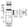 Prekės „Universalus sifonas S30 G1 1/4"x32 mm, apvalus, chromuotas“ paveikslėlis