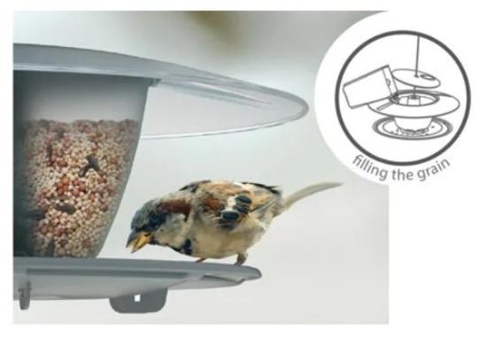 Prekės „Lesykla plastikinė IBFR Birdyfeed Round“ paveikslėlis