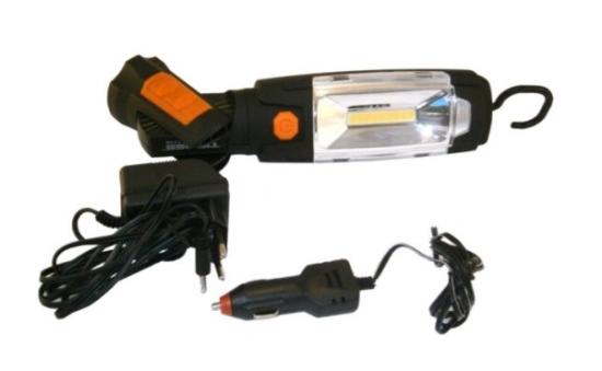 Prekės „Žibintuvėlis įkraunamas nešiojamas su magnetu ir kabliu 3W COB + 6LED“ paveikslėlis