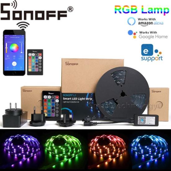Prekės „Šviesos diodų juosta LED 14W SONOFF-RGB Wi-Fi 2 m“ paveikslėlis