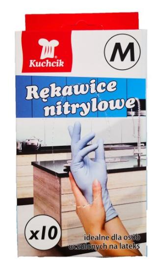 Prekės „Pirštinės vienkartinės nitrilinės 10 vnt. M Kuchcik“ paveikslėlis
