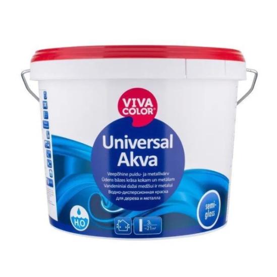 Prekės „Dažai UNIVERSAL AKVA Semi-gloss A 2,7L“ paveikslėlis