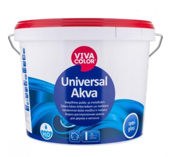 Prekės „Dažai UNIVERSAL AKVA Semi-gloss C 2,7L“ paveikslėlis