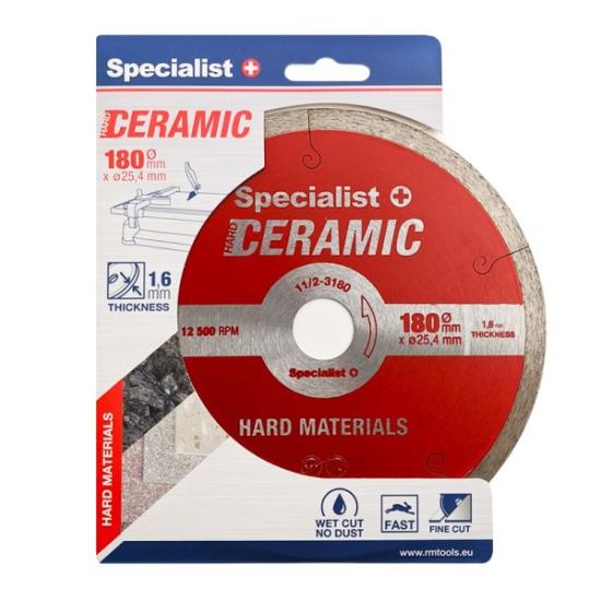 Prekės „Diskas keramikai180x1,6x25,4mm Specialist+“ paveikslėlis