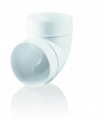 Prekės „Alkūnė ortakio plastikinė Ø 125 mm 45° Vents“ paveikslėlis