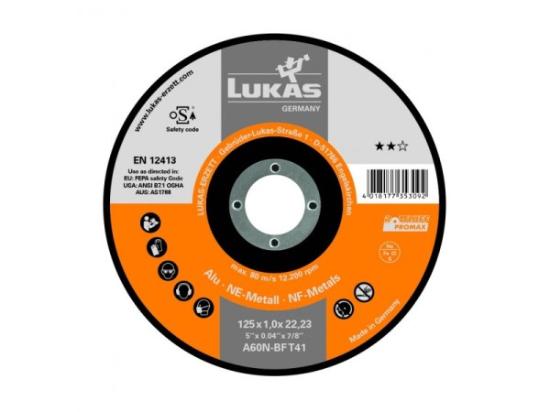 Prekės „Diskas pjovimui aliuminio 125 x 1 x 22,23 mm LUKAS“ paveikslėlis