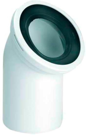 Prekės „Alkūnė WC pajungimui  Ø 100 mm 45° DN100/45 McALPINE“ paveikslėlis