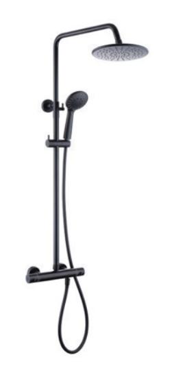 Prekės „Dušo stovas su termostatu Vento Uni 4011 Black“ paveikslėlis