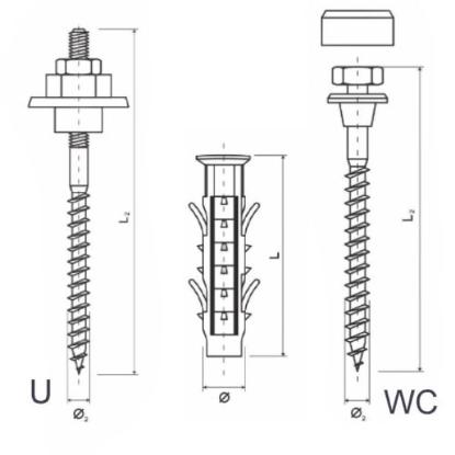 Prekės „Tvirtinimas praustuvui140 mm U 140/F Starfix“ paveikslėlis