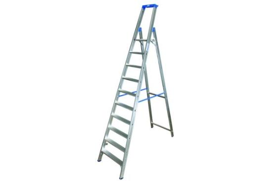 Prekės „Kopėčios aliuminės 10 pakopų 2,35x3,21x4,35m Stabilo Krause“ paveikslėlis