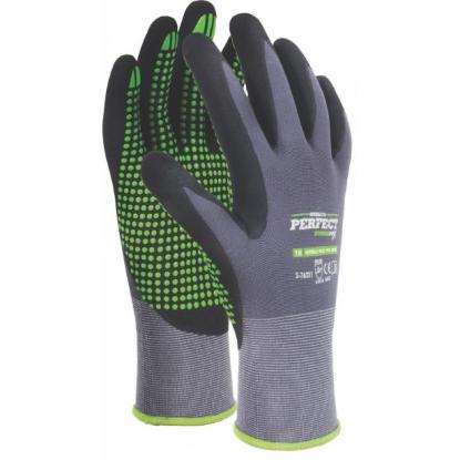 Prekės „Pirštinės darbo nitrilo Flex PVC DOTS 8 dydis Stalco“ paveikslėlis