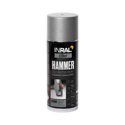 Prekės „Dažai aerozoliniai INRAL DECOR HAMMER sidabro spalvos 400 ml“ paveikslėlis