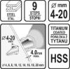Prekės „Grąžtas metalui pakopinis 4 x 20 mm HSS Sthor“ paveikslėlis