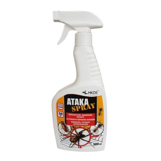 Prekės „Insekticidas ropojantiems vabzdžiams naikinti 500 ml Ataka Spray“ paveikslėlis