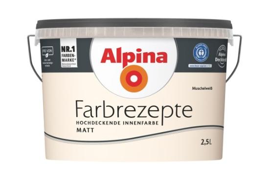 Prekės „Dažai matiniai Alpina AP FARBR Muschelweis 2,5 l“ paveikslėlis