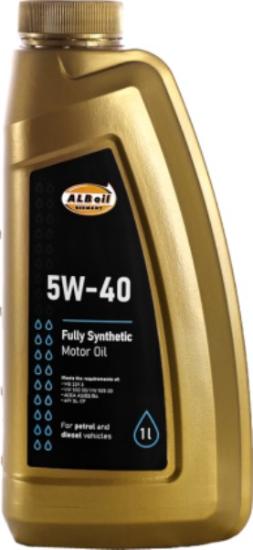 Prekės „Alyva pilnai sintetinė universali ALB 5W-40 1 l“ paveikslėlis