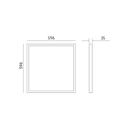 Prekės „Šviestuvas LED PANEL CAPRI 40W 4000K 3400Lm“ paveikslėlis