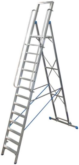 Prekės „Kopėčios aliuminės 14 pakopų 3,29 x 4,60 x 5,29 m Stabilo Krause 127846“ paveikslėlis