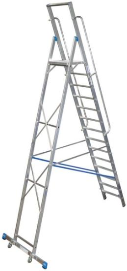 Prekės „Kopėčios aliuminės 14 pakopų 3,29 x 4,60 x 5,29 m Stabilo Krause 127846“ paveikslėlis