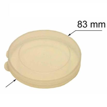 Prekės „Konservavimo dangteliai plastikiniai Ø 83 mm 10 vnt bespalviai“ paveikslėlis