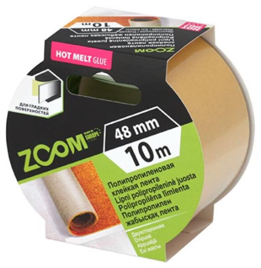 Prekės „Dvipusė polipropilenė juosta ZOOM, 48 mm x 10 m“ paveikslėlis
