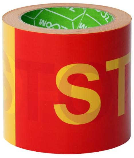 Prekės „ZOOM Įspėjamoji juosta "STOP", 100 mm x 100 mm, geltona-raudona“ paveikslėlis